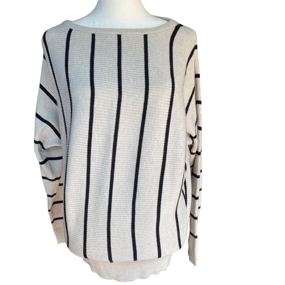 PHOLOSOPHY Republic Clothing Women’s Blue/Cream Striped Pull-over Sweater Sz XS